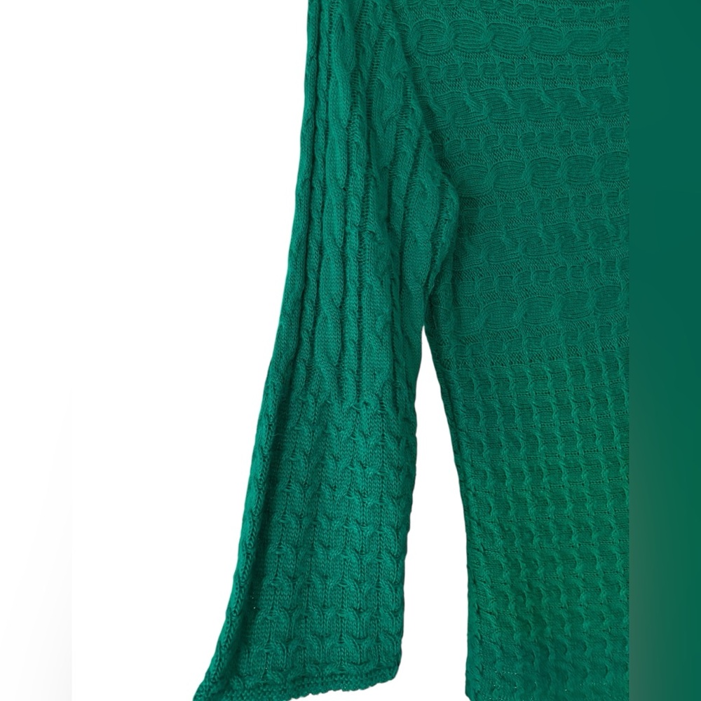 Ruby Rd. Emerald Cable Knit Sweater - Picture 4 of 5